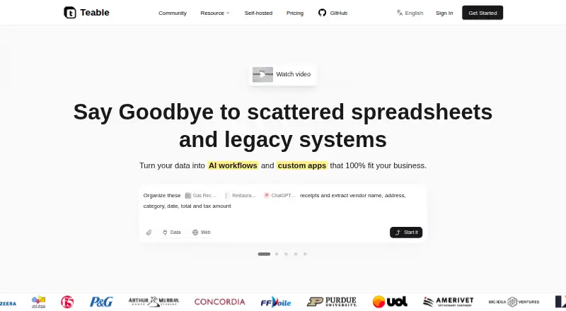 Teable screenshot