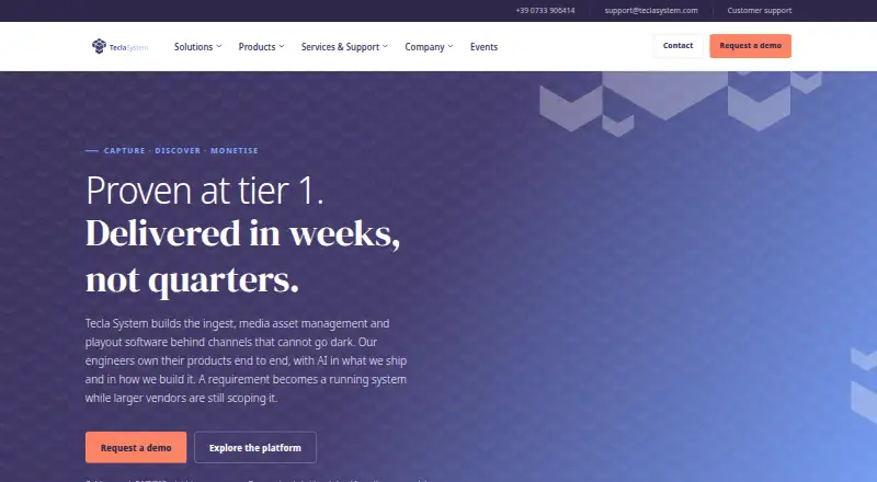 Tecla MediaHive screenshot