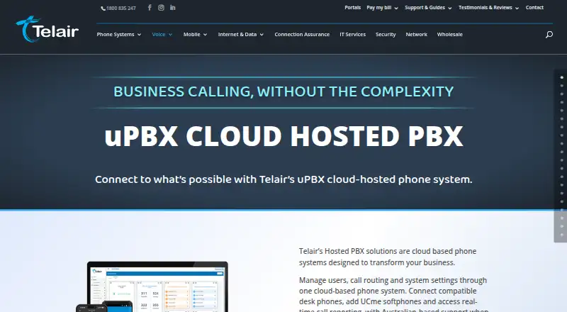 Telair Hosted PBX screenshot