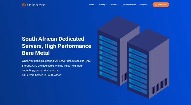 Telasera Dedicated Servers screenshot