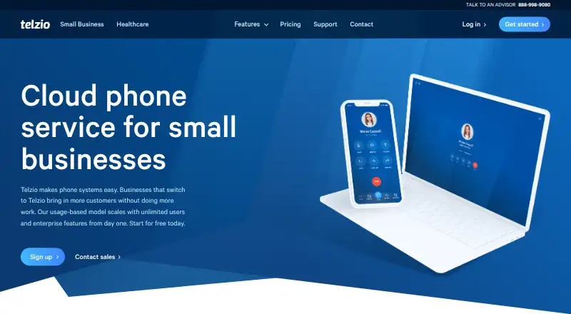 Telzio screenshot