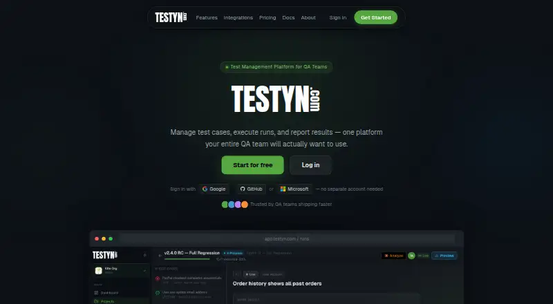 Testyn screenshot