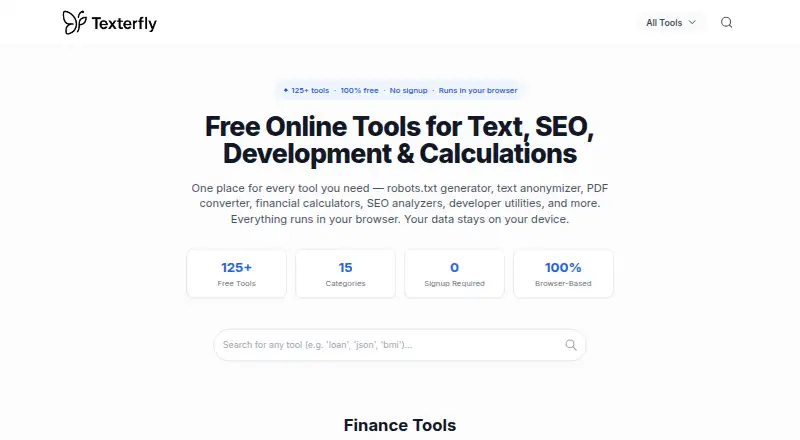 Texterfly screenshot