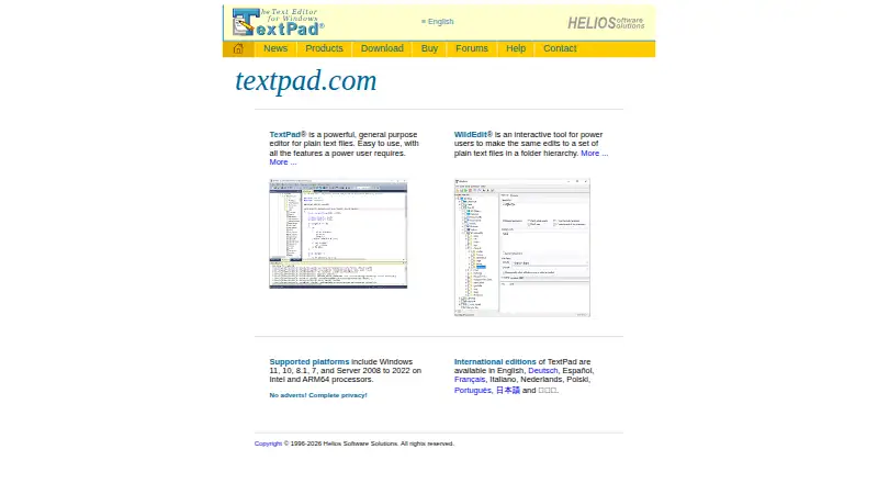 TextPad screenshot