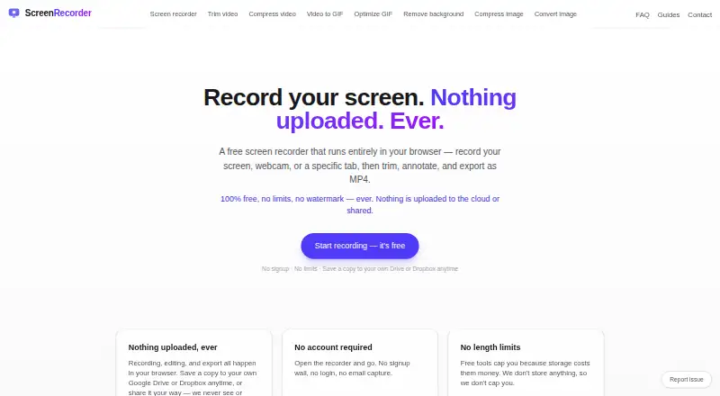 Free Screen Recorder screenshot