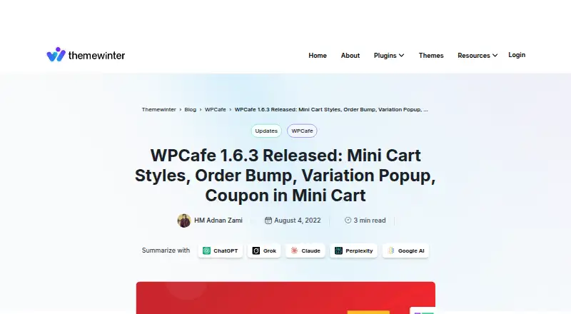 WPCafe screenshot