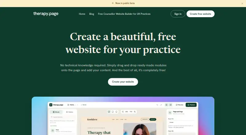Therapy.Page screenshot