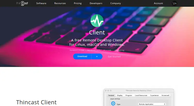 Thincast Remote Desktop Client screenshot