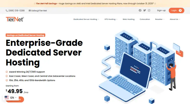 Tier.net Dedicated Server Hosting screenshot