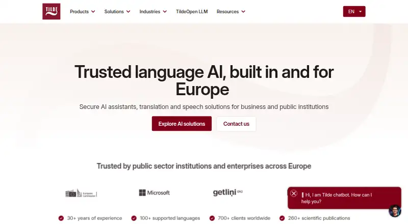 Tilde Machine Translation screenshot
