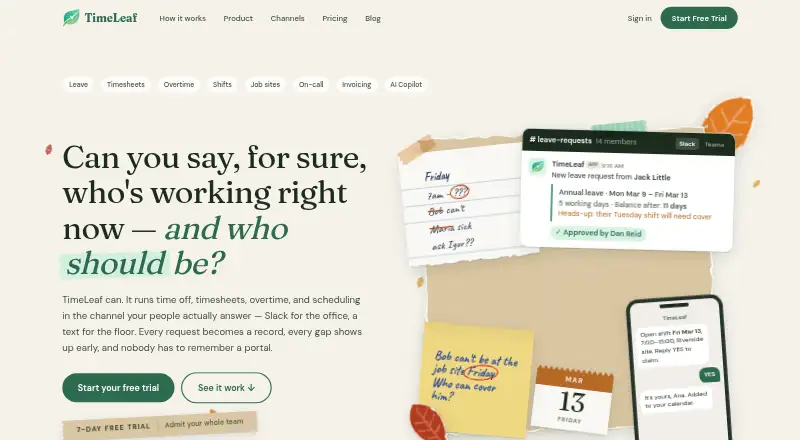TimeLeaf screenshot