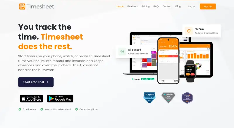 Timesheet screenshot