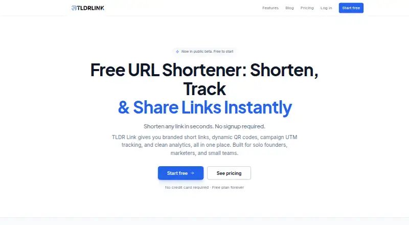 TLDR Link screenshot