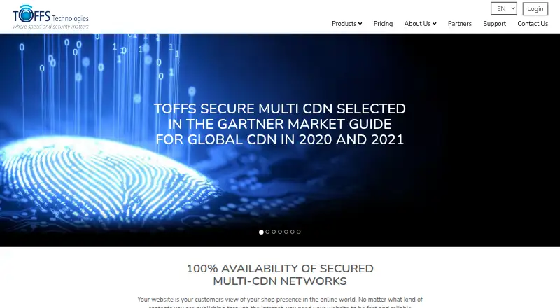 TOFFS Secured Multi-CDN Platform screenshot