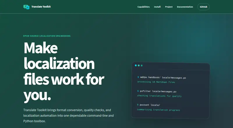 Translate Toolkit screenshot