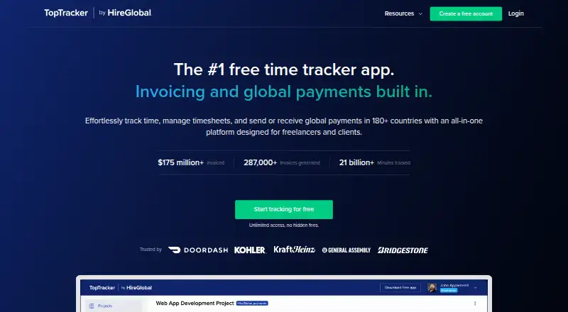 TopTracker screenshot
