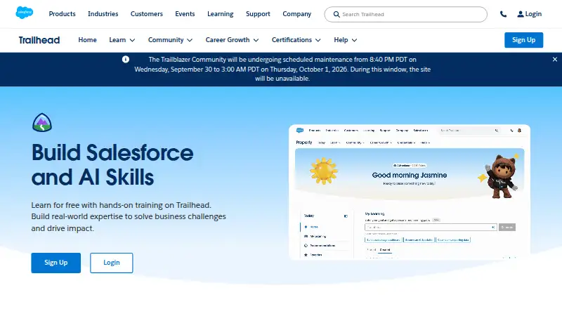 Salesforce Trailhead screenshot