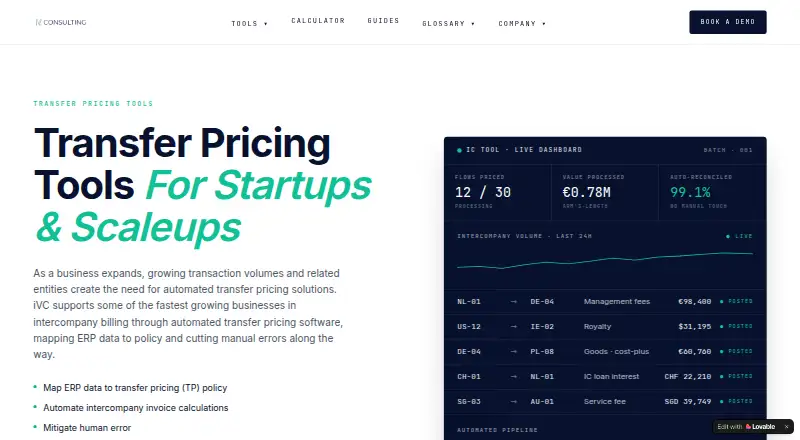 Transfer Pricing Tools screenshot