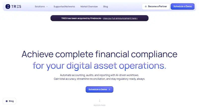 TRES Finance screenshot
