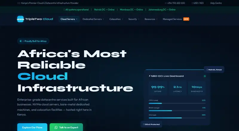 TripleTwo Managed Cloud VPS screenshot