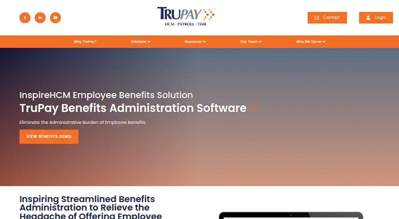 TruPay Benefits Administration screenshot