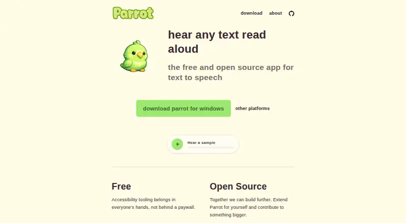 Parrot screenshot