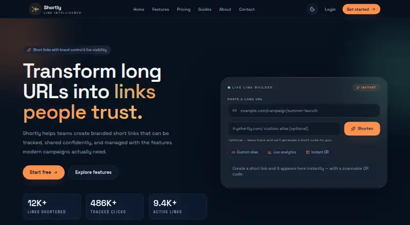 Shortly screenshot