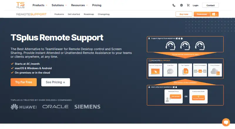 TSplus Remote Support screenshot