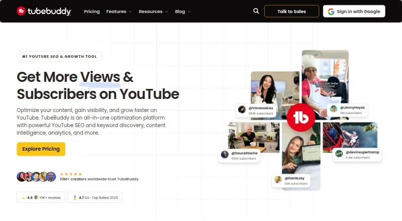 TubeBuddy screenshot