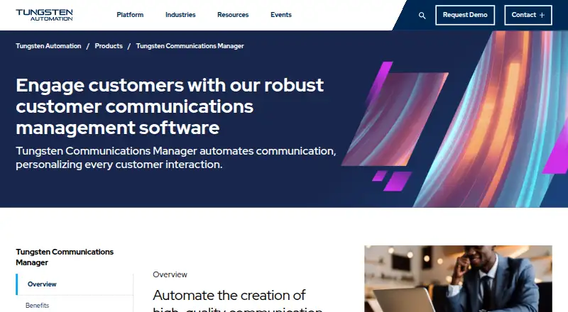 Tungsten Communications Manager screenshot