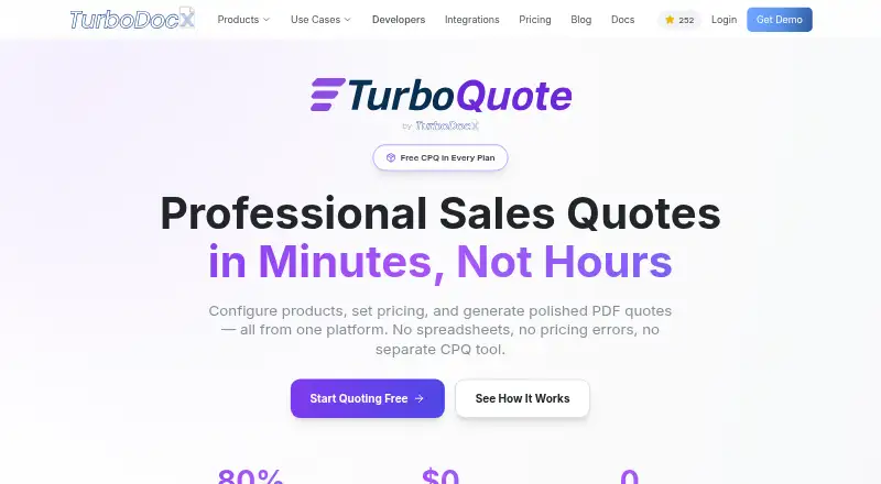 TurboQuote screenshot