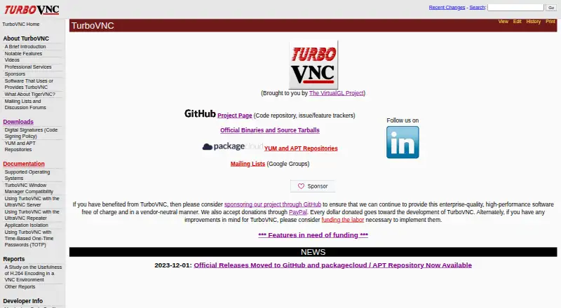 TurboVNC screenshot