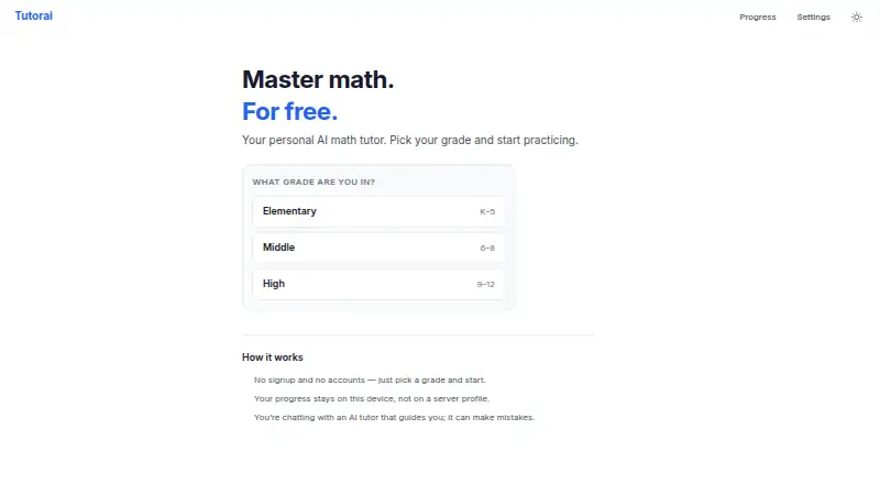 Tutorai screenshot