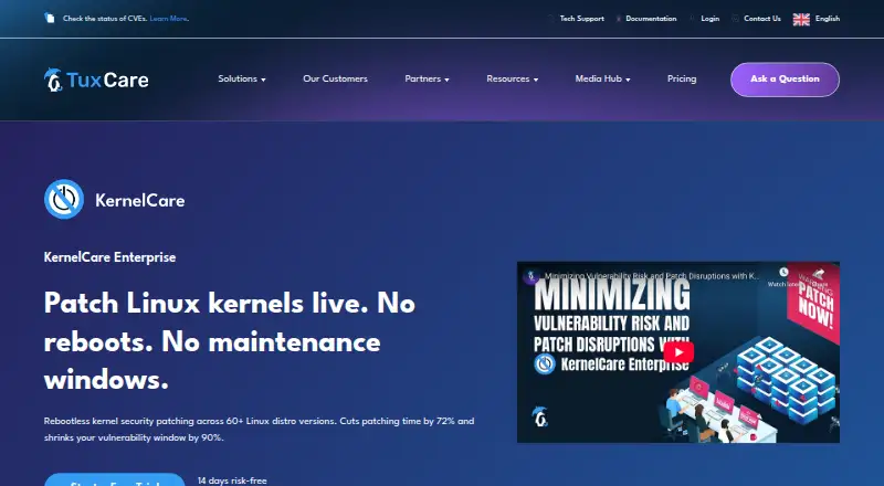 KernelCare Enterprise screenshot