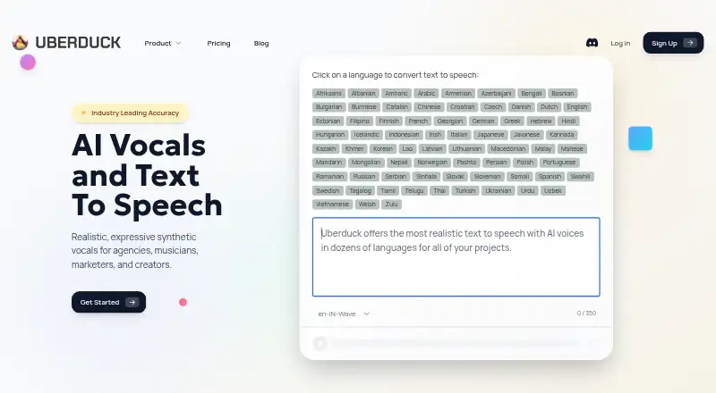 Uberduck screenshot