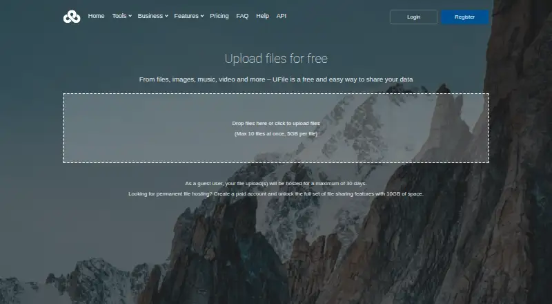 UploadFiles.io screenshot