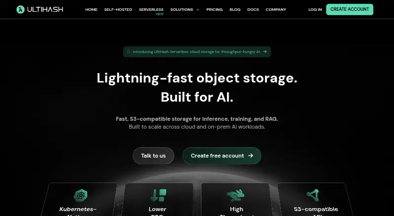 UltiHash screenshot