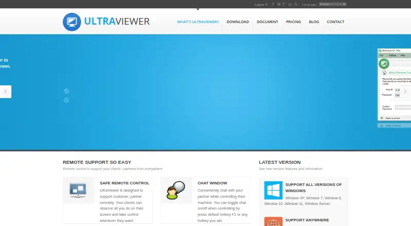 UltraViewer screenshot