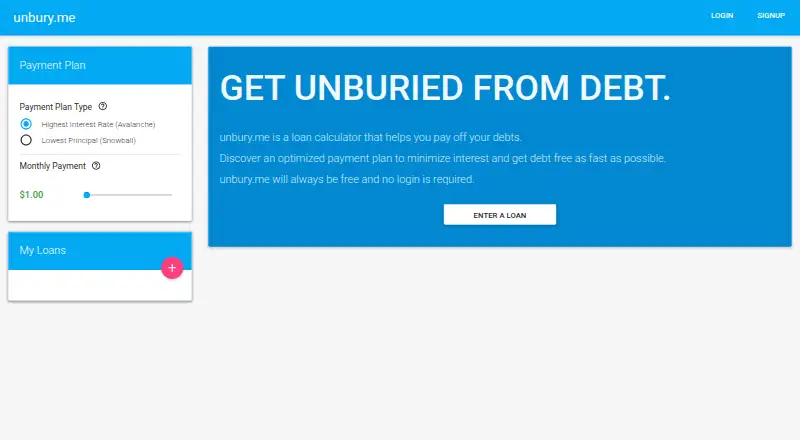 unbury.me screenshot