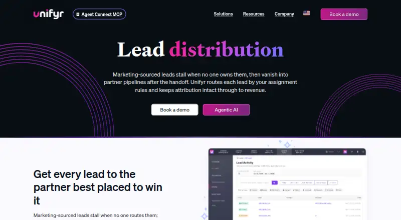 Unifyr Lead Distribution screenshot