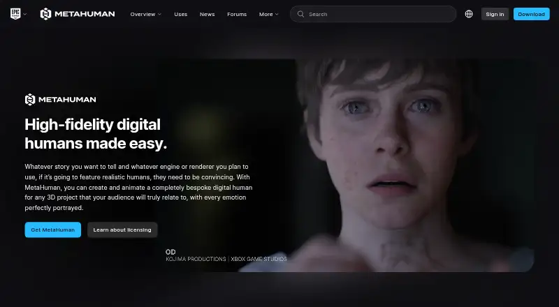 MetaHuman Animator screenshot