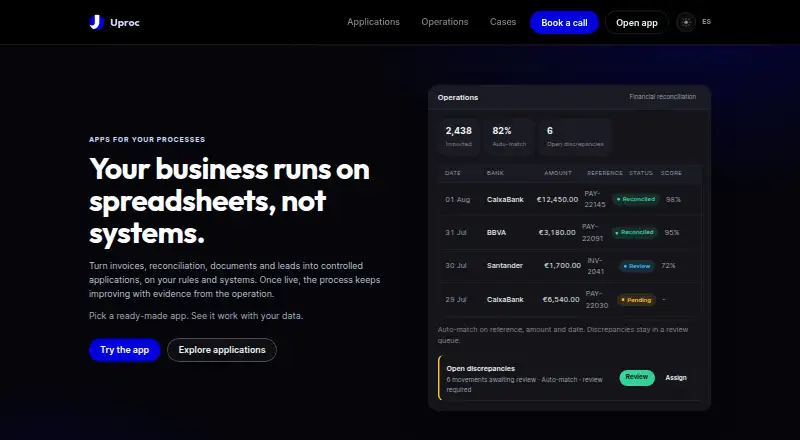 Uproc screenshot