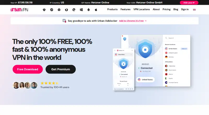 Urban VPN screenshot