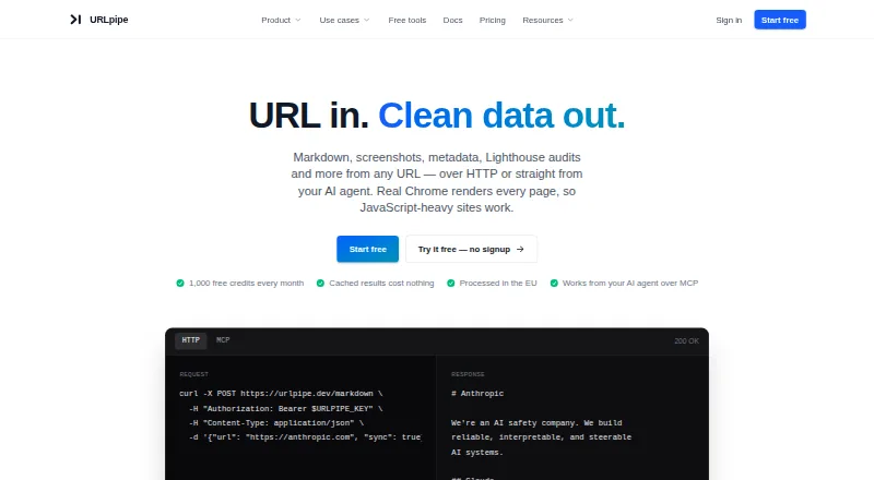 URLpipe screenshot