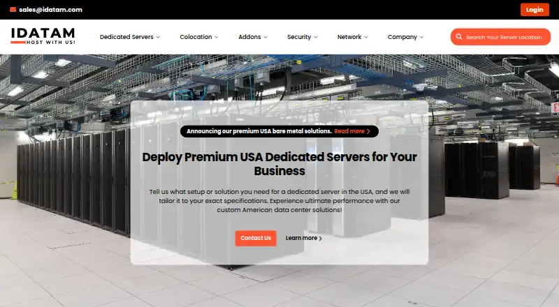 iDatam Dedicated Servers screenshot