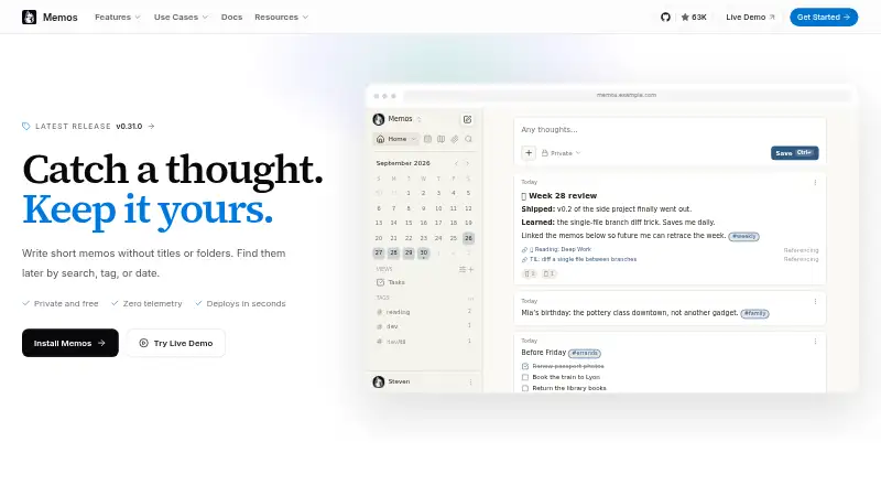 Memos screenshot