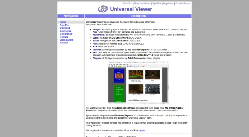 Universal Viewer screenshot