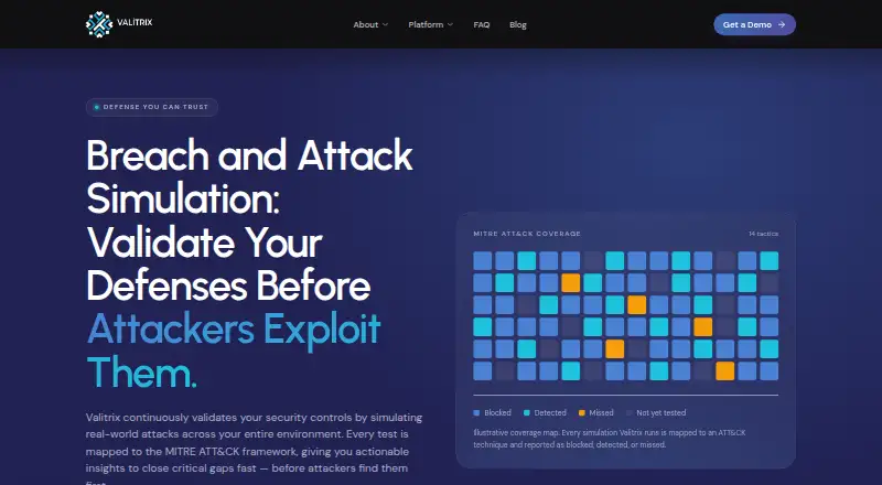 Valitrix BAS Platform screenshot