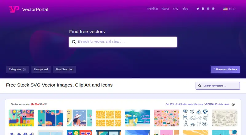 Vectorportal screenshot