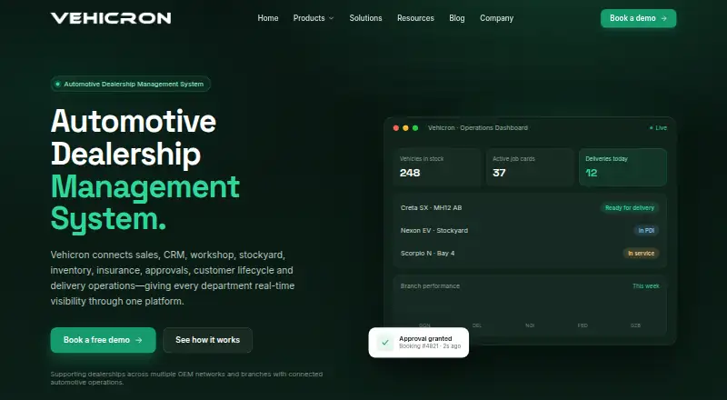 Vehicron IT Asset Management System screenshot